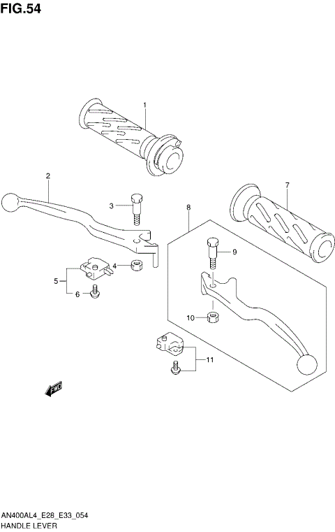 HANDLE LEVER (AN400AL4 E33)