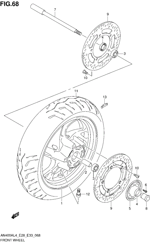 FRONT WHEEL (AN400ZAL4 E28)