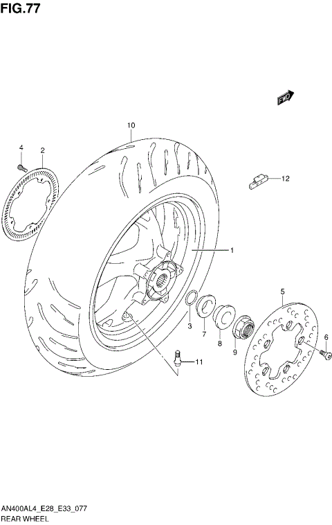 REAR WHEEL (AN400ZAL4 E28)