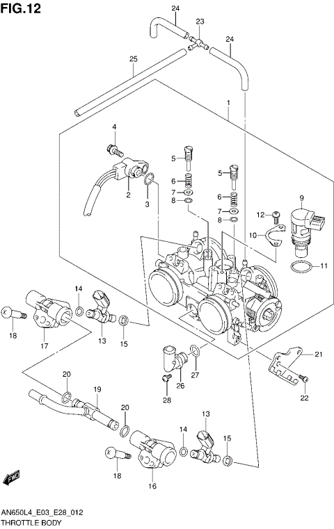 THROTTLE BODY (AN650L4 E03)