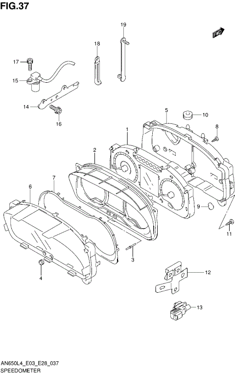 SPEEDOMETER (AN650L4 E03)
