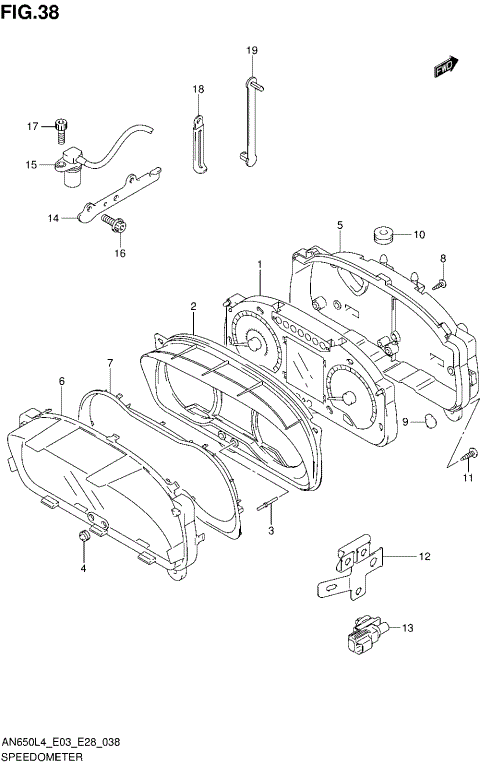SPEEDOMETER (AN650L4 E33)