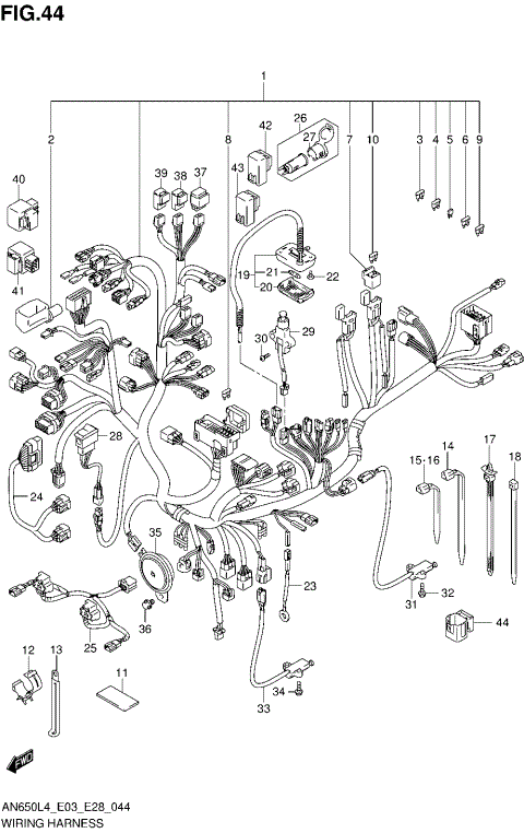 WIRING HARNESS (AN650ZL4 E28)