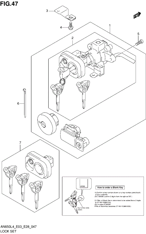 LOCK SET (AN650ZL4 E28)