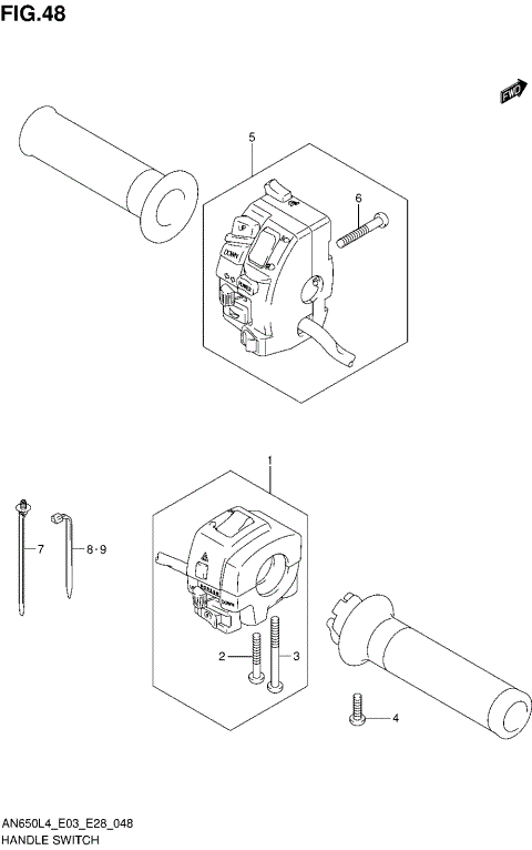 HANDLE SWITCH (AN650L4 E03)