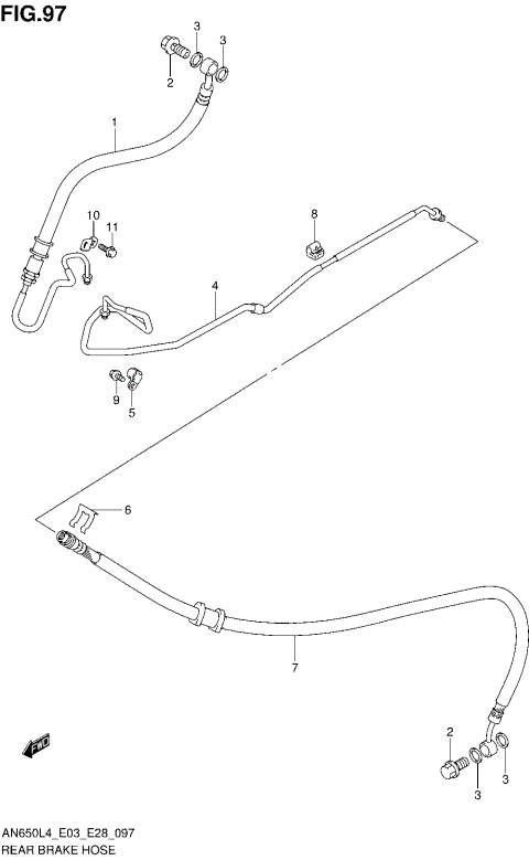 REAR BRAKE HOSE