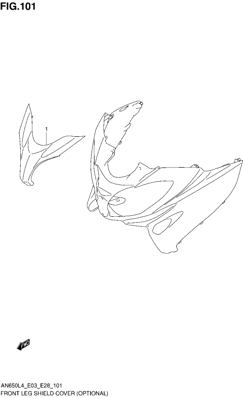 FRONT LEG SHIELD COVER (OPTIONAL)