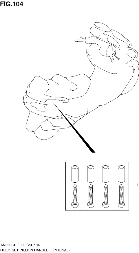 HOOK SET PILLION HANDLE (OPTIONAL)