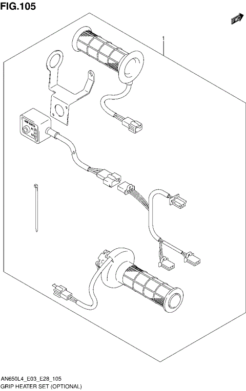 GRIP HEATER SET (OPTIONAL) (AN650L4 E03)
