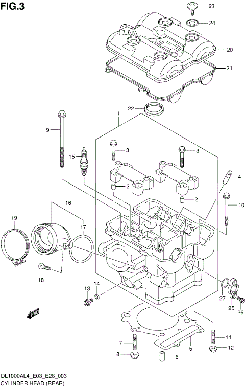 CYLINDER HEAD (REAR)