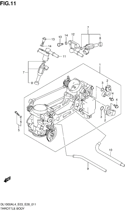 THROTTLE BODY (DL1000AL4 E03)