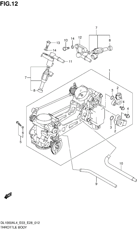 THROTTLE BODY (DL1000AL4 E28)