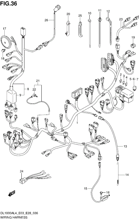 WIRING HARNESS (DL1000AL4 E03)