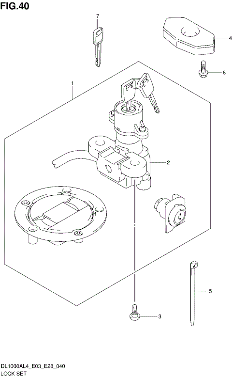 LOCK SET (DL1000AL4 E03)