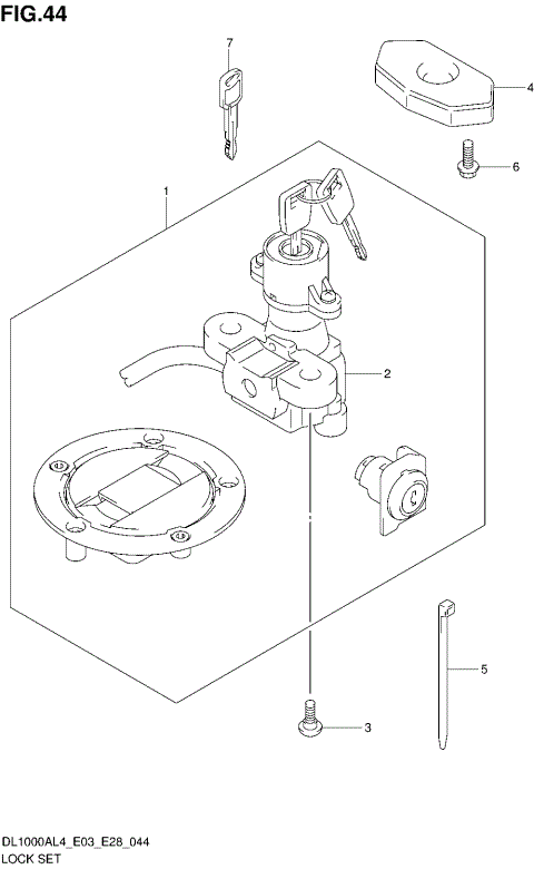 LOCK SET (DL1000AL4 E33)