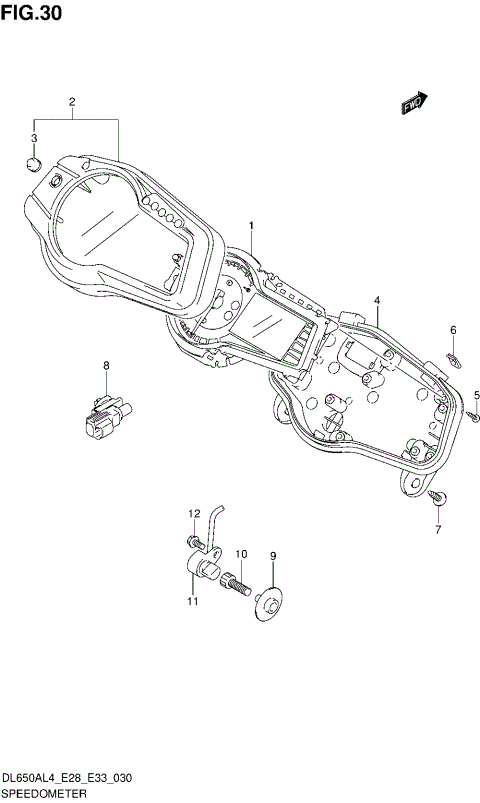 SPEEDOMETER (DL650AL4 E33)