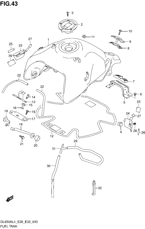 FUEL TANK (DL650AL4 E33)