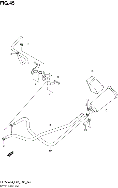 EVAP SYSTEM (DL650AL4 E33)