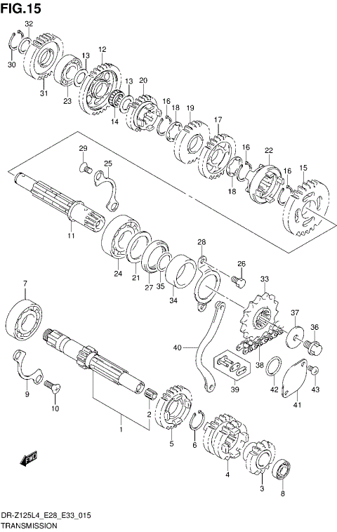 TRANSMISSION (DR-Z125L4 E33)