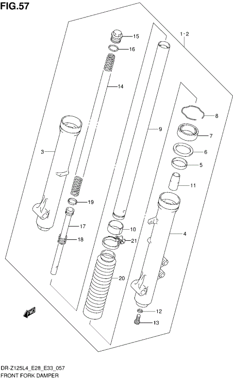 FRONT FORK DAMPER (DR-Z125LL4 E33)
