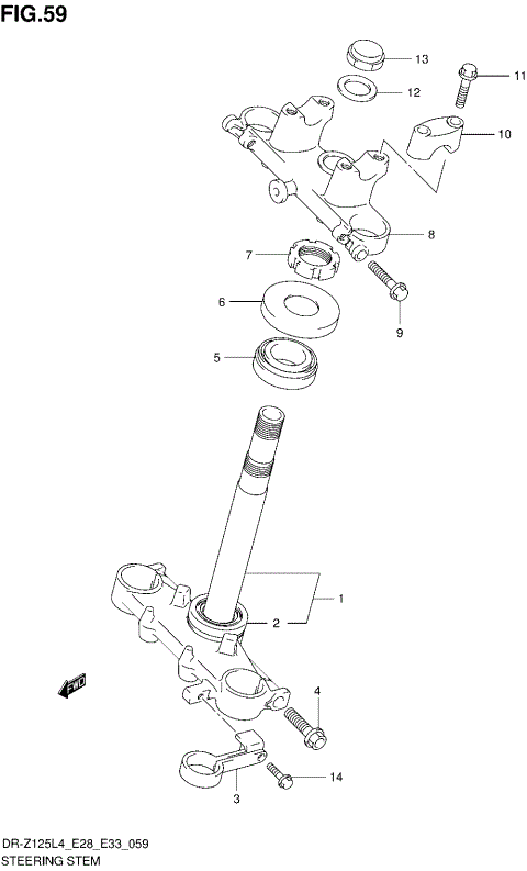 STEERING STEM (DR-Z125L4 E33)