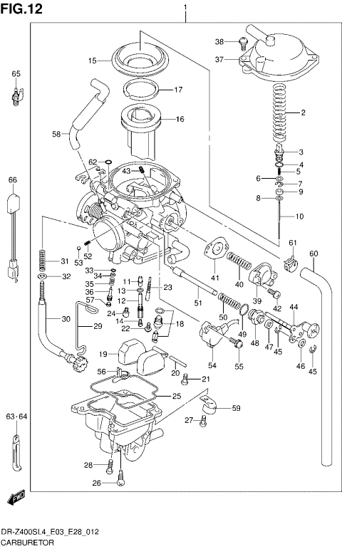 CARBURETOR (DR-Z400SL4 E03)