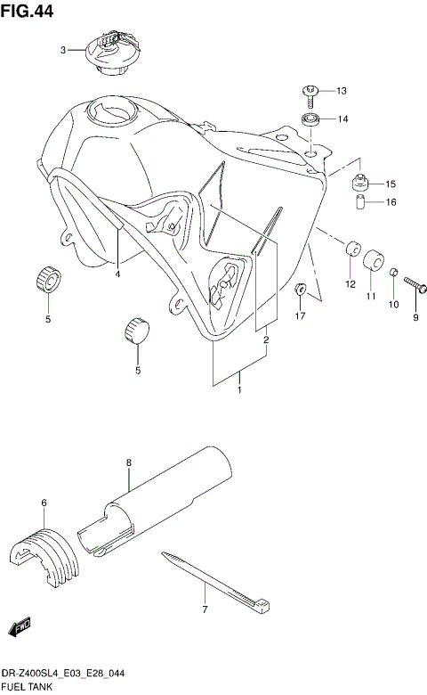 FUEL TANK (DR-Z400SL4 E33)
