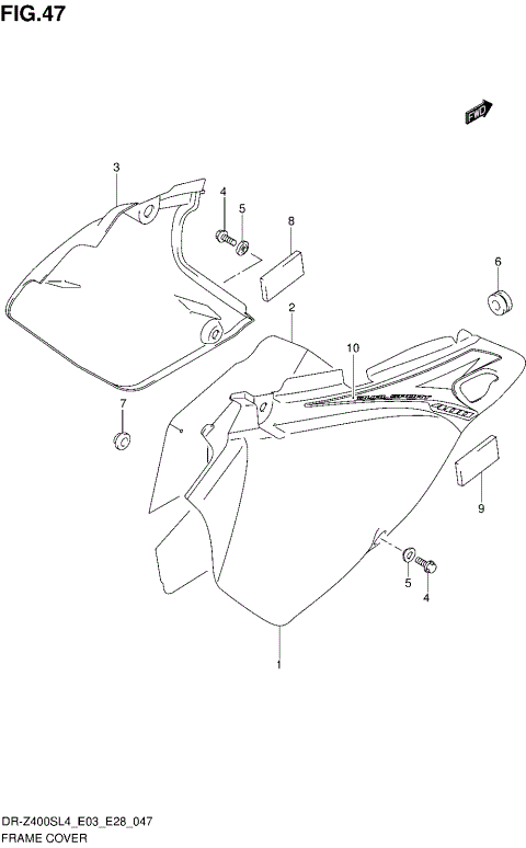 FRAME COVER (DR-Z400SL4 E28)