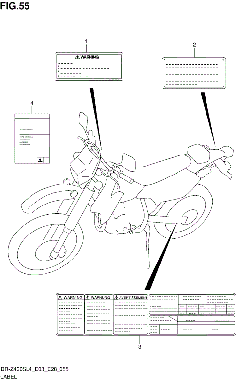 LABEL (DR-Z400SL4 E03)