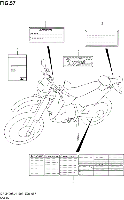 LABEL (DR-Z400SL4 E33)