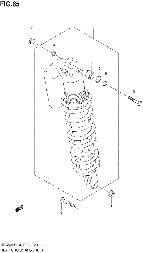 REAR SHOCK ABSORBER (DR-Z400SL4 E03)