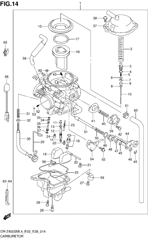 CARBURETOR (DR-Z400SML4 E33)