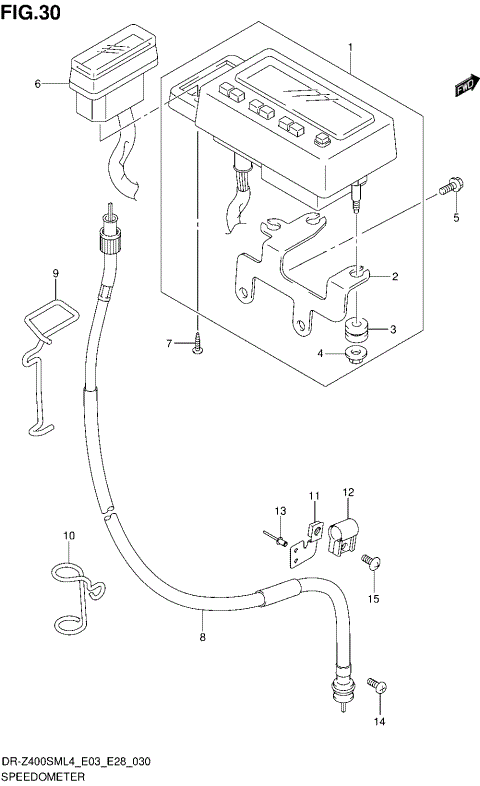 SPEEDOMETER (DR-Z400SML4 E28)