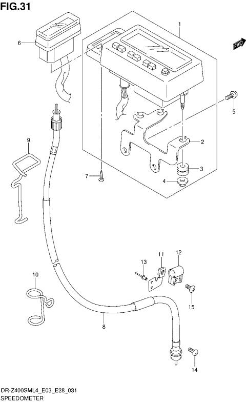 SPEEDOMETER (DR-Z400SML4 E33)