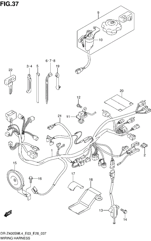 WIRING HARNESS (DR-Z400SML4 E33)