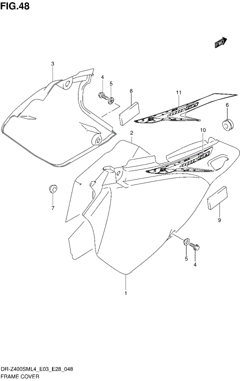 FRAME COVER (DR-Z400SML4 E28)