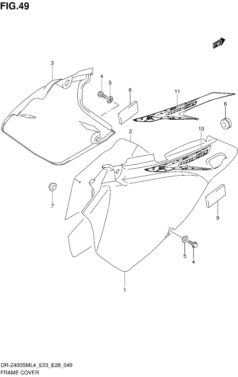FRAME COVER (DR-Z400SML4 E33)