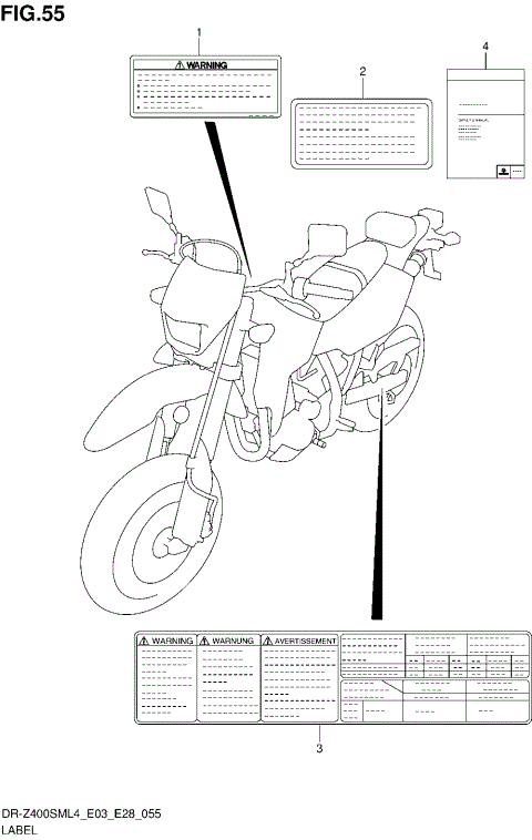 LABEL (DR-Z400SML4 E03)
