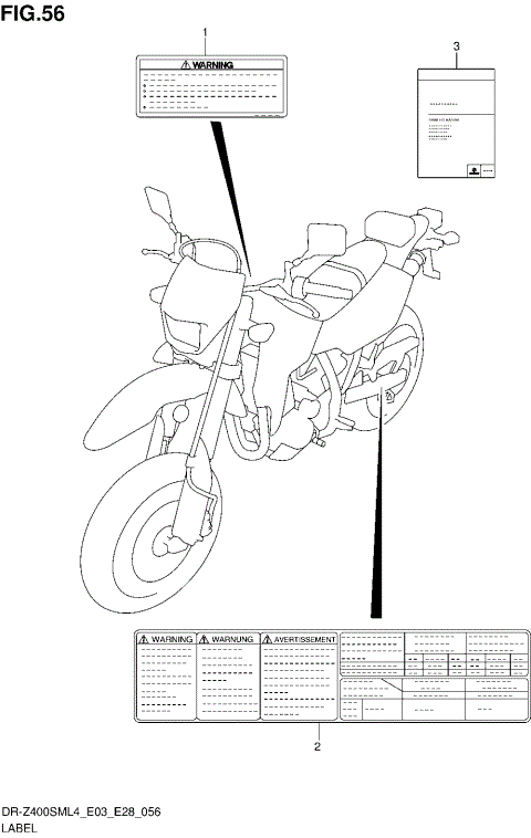 LABEL (DR-Z400SML4 E28)