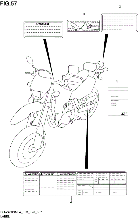 LABEL (DR-Z400SML4 E33)