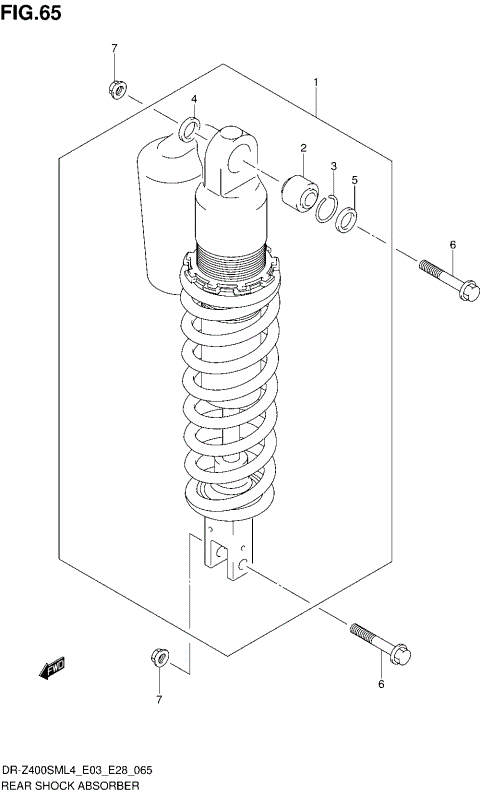 REAR SHOCK ABSORBER (DR-Z400SML4 E03)