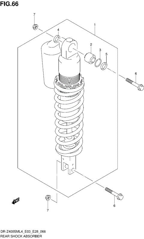 REAR SHOCK ABSORBER (DR-Z400SML4 E28)