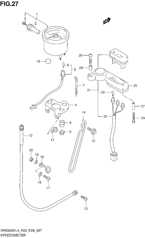 SPEEDOMETER (DR650SEL4 E28)