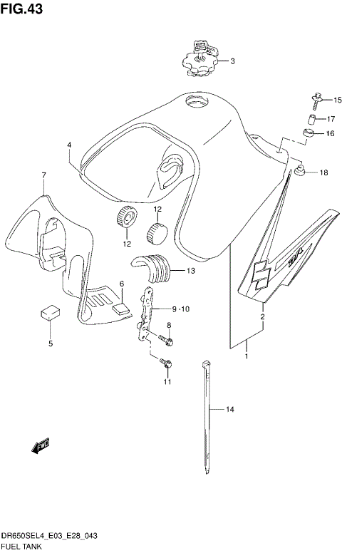 FUEL TANK (DR650SEL4 E28)