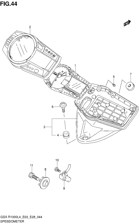 SPEEDOMETER (GSX-R1000L4 E33)