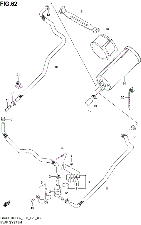 EVAP SYSTEM (GSX-R1000L4 E33)