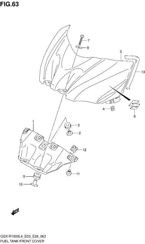 FUEL TANK FRONT COVER