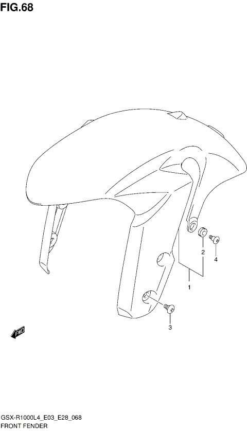 FRONT FENDER (GSX-R1000L4 E03)