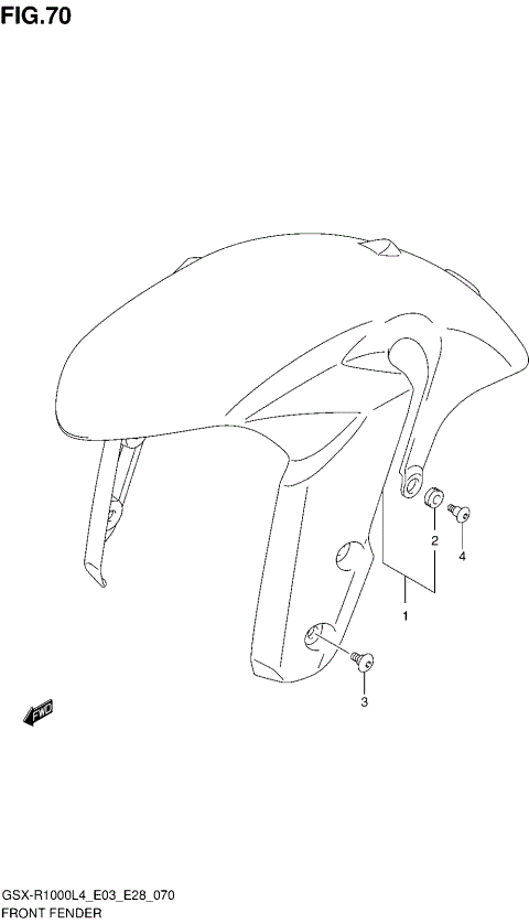 FRONT FENDER (GSX-R1000L4 E33)