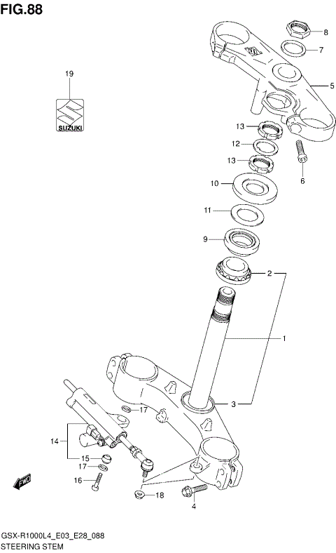 STEERING STEM (GSX-R1000L4 E33)
